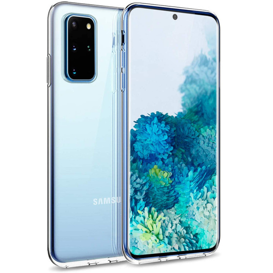 Ultra Dnne TPU Silikon Hlle in Transparent fr Samsung Galaxy S20 Plus mit 5D Schutzglas