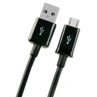 Universal Micro USB Datenkabel Ladekabel Schwarz 100cm