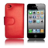 Kunstleder BookstyleTasche  für iPhone 4S/4 in Rot