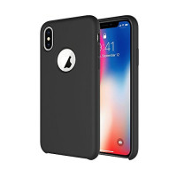 Schwarze Schutzhülle aus Silikon für Apple iPhone X