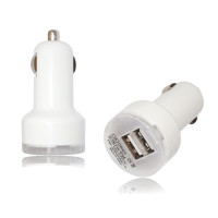 2er USB KFZ Adapter 3.1A Weiss