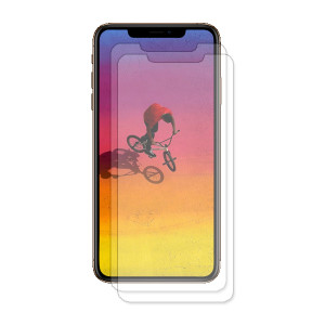 2x Echt Glas Panzerfolie für iPhone Xs Max