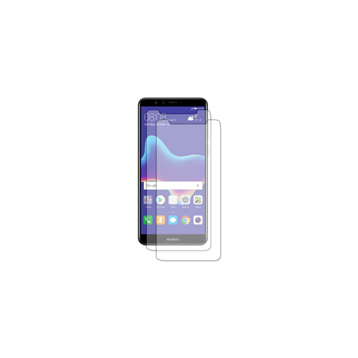 2x Schutzglas für Huawei Y9 2018