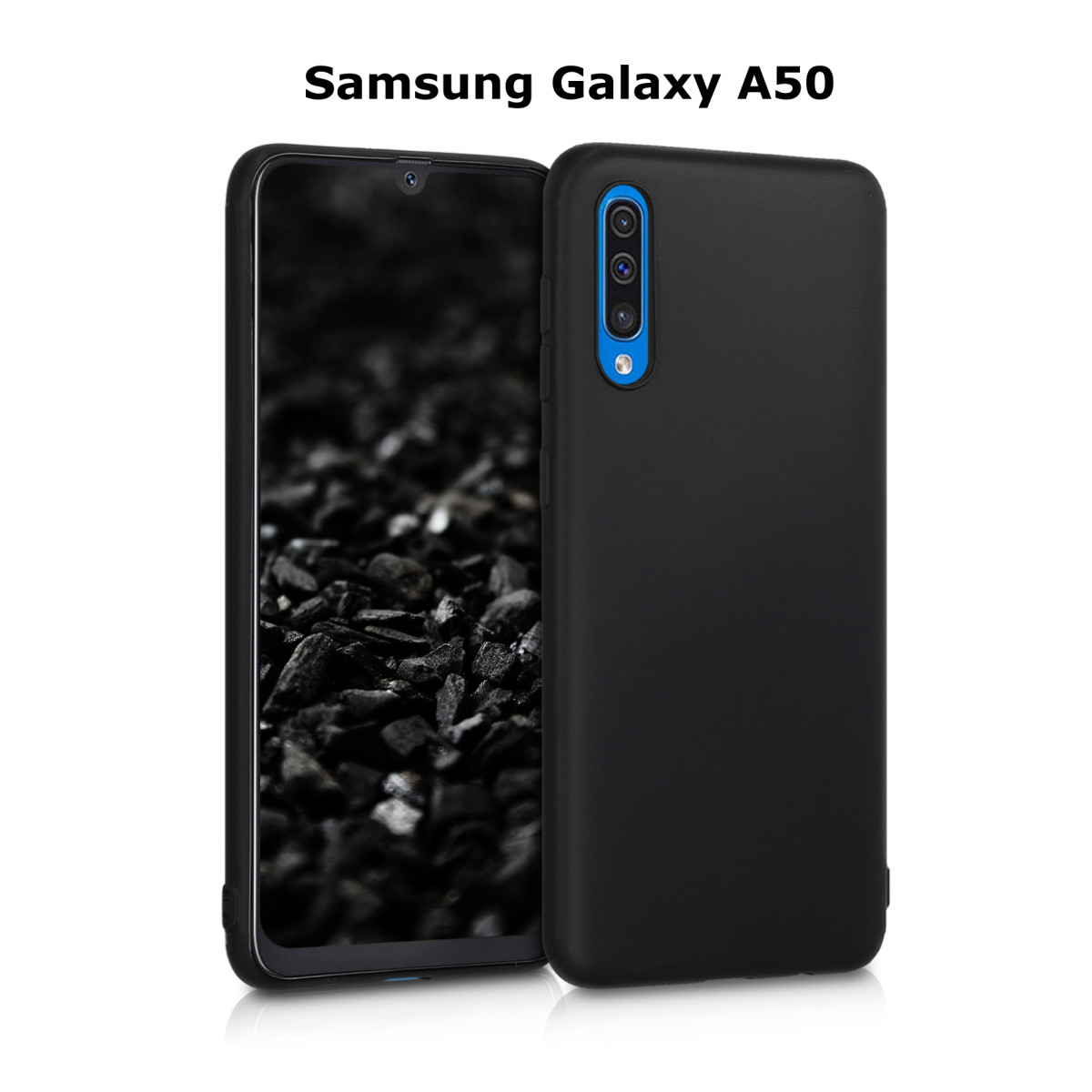 Schwarze Schutzhülle aus Silikon für Samsung...