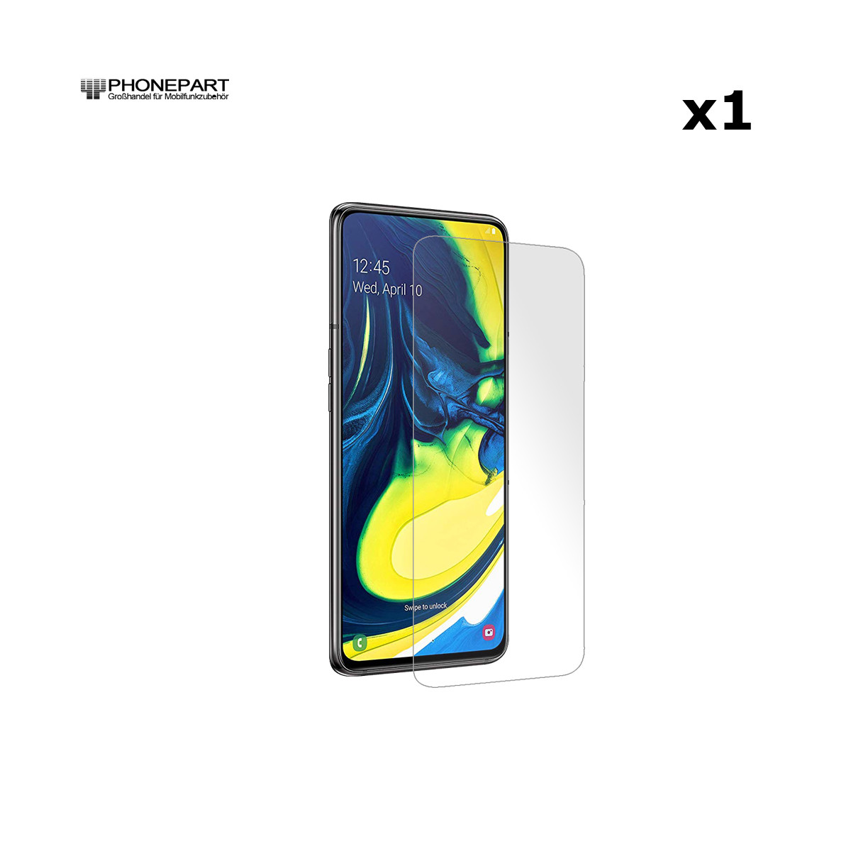 Echt Glas Displayschutz Folie für Samsung Galaxy A80