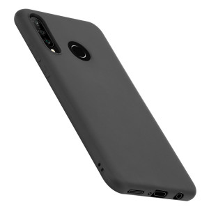 Schwarze Schutzhülle aus Silikon für Huawei P30 Lite