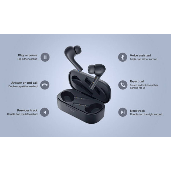 AUKEY Ear Buds Bluetooth Kopfhrer EP-T21S  Mit Ladecase Wasserdicht Noise Canceling