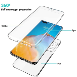 Ultra Dünne 360° Front + Back TPU Hülle für Huawei P40 Pro Transparent