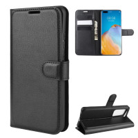 Kunstleder Bookstyle Tasche mit Lasche für Huawei P40 Pro in Schwarz