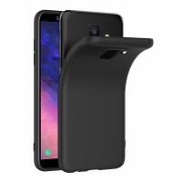 Schwarze Schutzhülle aus Silikon für Samsung GalaxY A6 Plus 2018