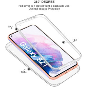 Ultra Dünne Front + Back TPU Hülle für Samsung Galaxy S21 PlusTransparent Klar