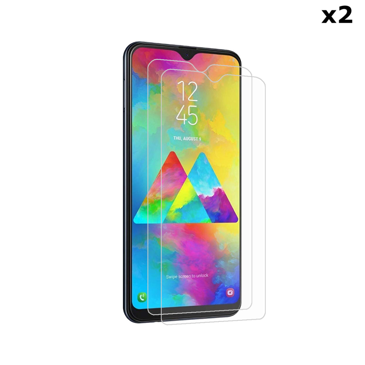 2x Schutzglas für Samsung Galaxy M30