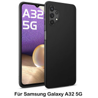 Schwarze Schutzhülle aus Silikon für Samsung Galaxy A32 5G