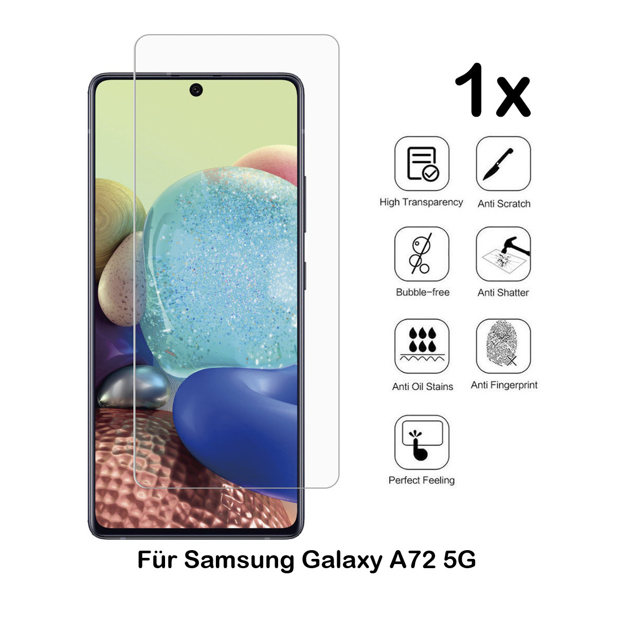 Schutzglas für Samsung Galaxy A72 5G