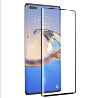 Ultra Dünne TPU Silikon Hülle in Matt Schwarz für Huawei Mate 40  mit 5D Schutzglas