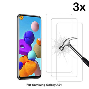 3x Schutzglas für Samsung Galaxy A21