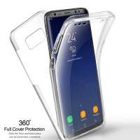 Ultra Dünne Front + Back TPU Hülle für Samsung Galaxy S8 Plus Transparent Klar