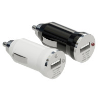 2x USB KFZ Adapter - Weiß + Schwarz