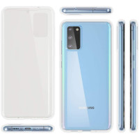 Ultra Dünne Front + Back TPU Hülle für Samsung Galaxy S21 FE Transparent Klar