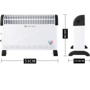 Elektroheizung Konvektor mit Gebläse Turbolüfter 2000 W 3 Stufig