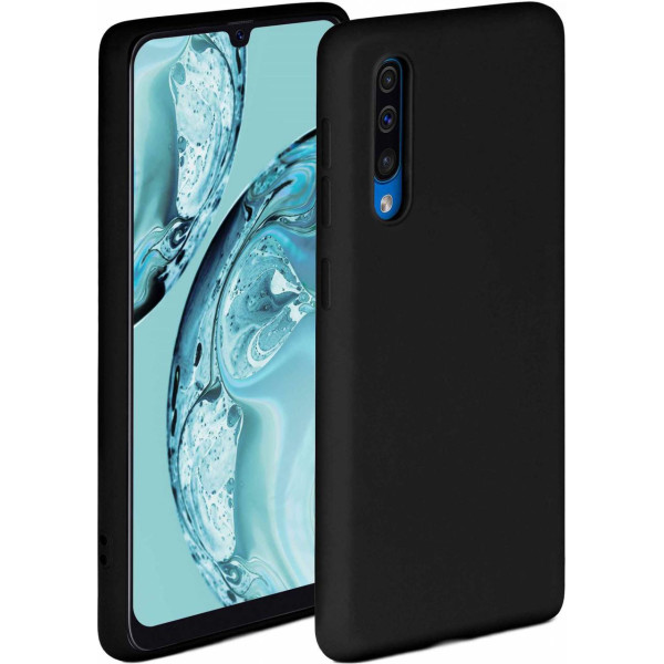 Schwarze Schutzhülle aus Silikon für Samsung Galaxy A30s