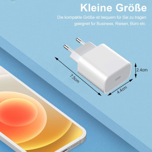 20W USB-C Power Adapter Schnellladegerät für iPhone Samsung