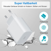 20W USB-C Power Adapter Schnellladegerät für iPhone Samsung