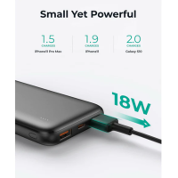 AUKEY PB-N73S 18W PD USB C Tragbares Ladegerät Schwarz 10000mAh