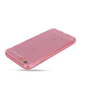 Schutzhülle aus Silikon für  iPhone 6 Plus / 6S Plus Transparent Pink