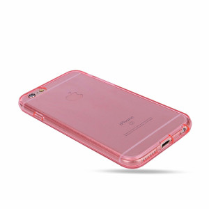 Schutzhülle aus Silikon für  iPhone 6 Plus / 6S Plus Transparent Pink