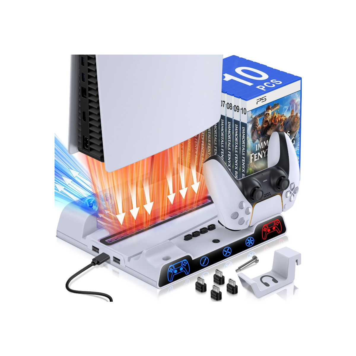 BEBONCOOL PS5  Mulitifunctional Cooling Fan Station &...