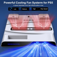 BEBONCOOL PS5  Mulitifunctional Cooling Fan Station & 10 Game Storage