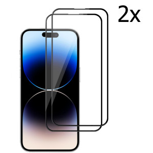 2x 9D Schutzglas für iPhone 15 Var