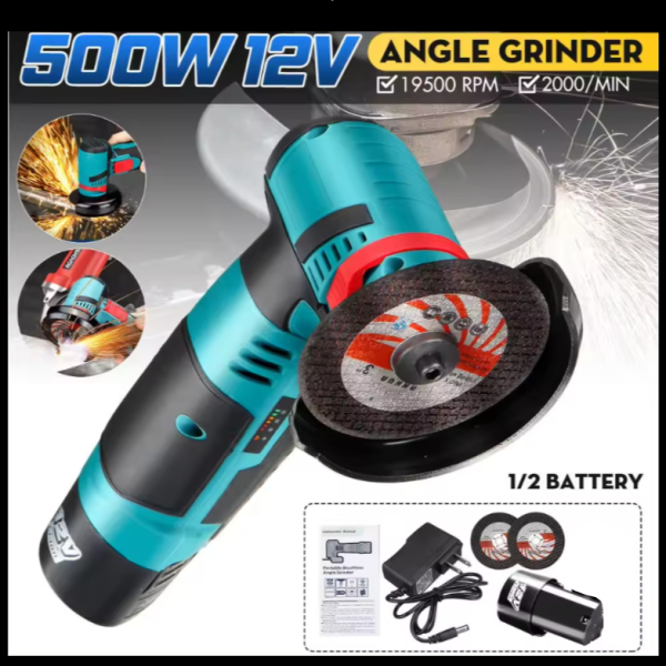 500W Portable Brushless Angle Grinder