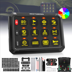 P1s RGB 12-Gang Schaltpanel mit 5" Touchscreen und 5-stufiger Helligkeit