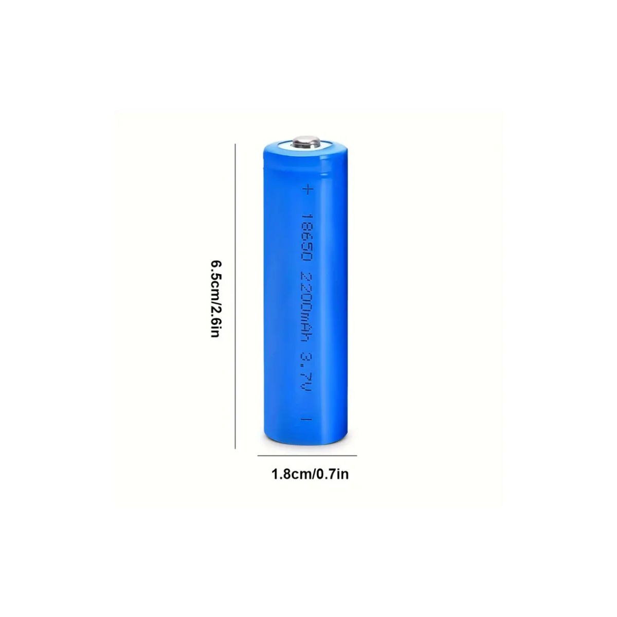 Wiederaufladbarer 18650 Akku 2200mAh 3,7V Lithium-Ionen