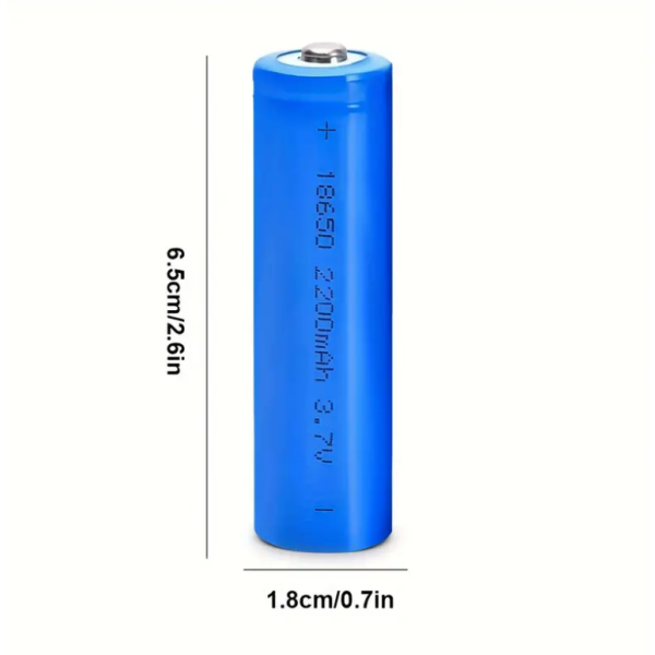 Wiederaufladbarer 18650 Akku 2200mAh 3,7V Lithium-Ionen