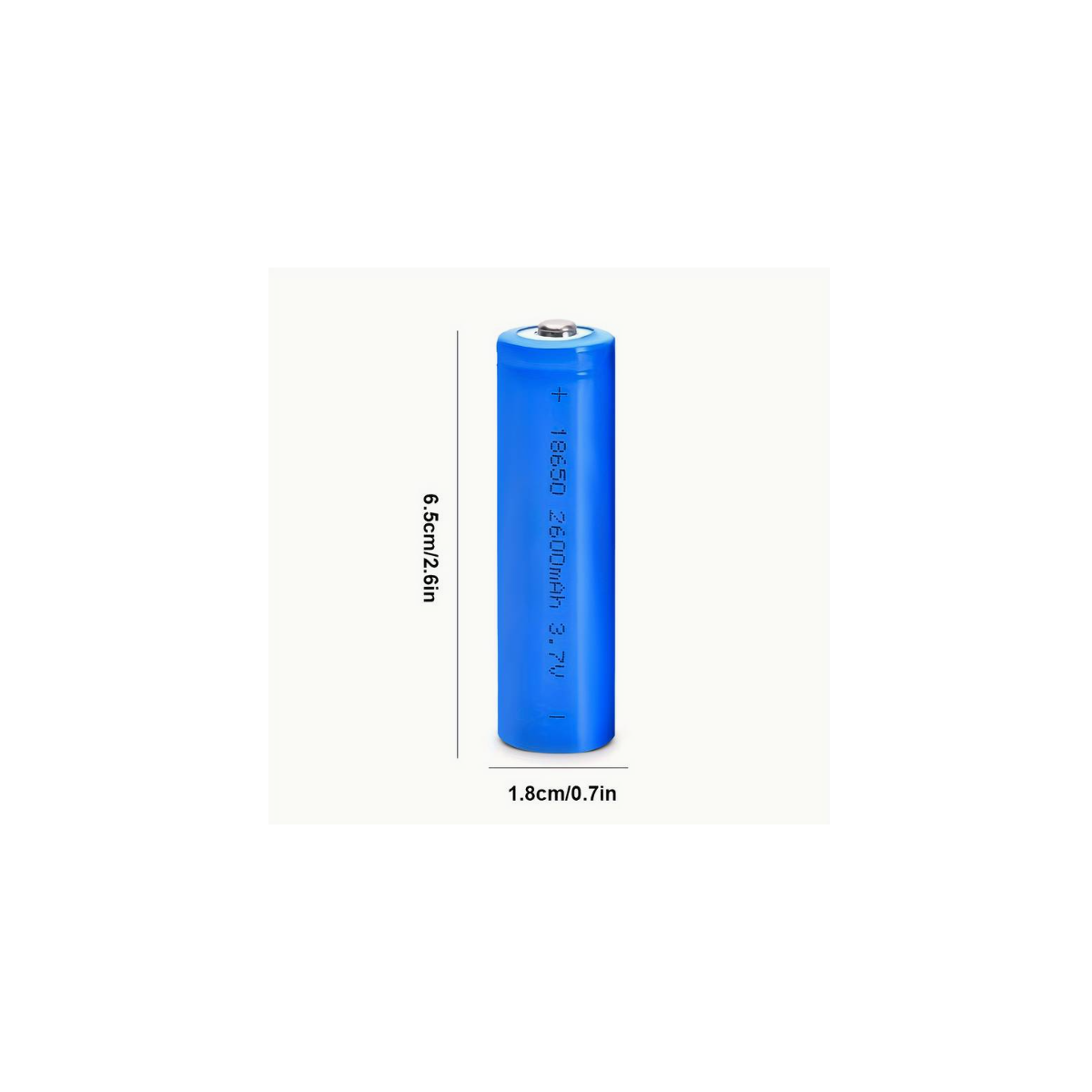 Wiederaufladbarer 18650 Akku 2600mAh 3,7V Lithium-Ionen