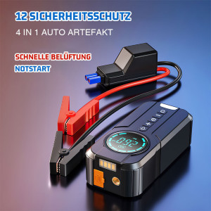 99800mAh Auto-Starthilfe Jump Starter Ladegerät 12V Powerbank mit KFZ-Luftkompressor