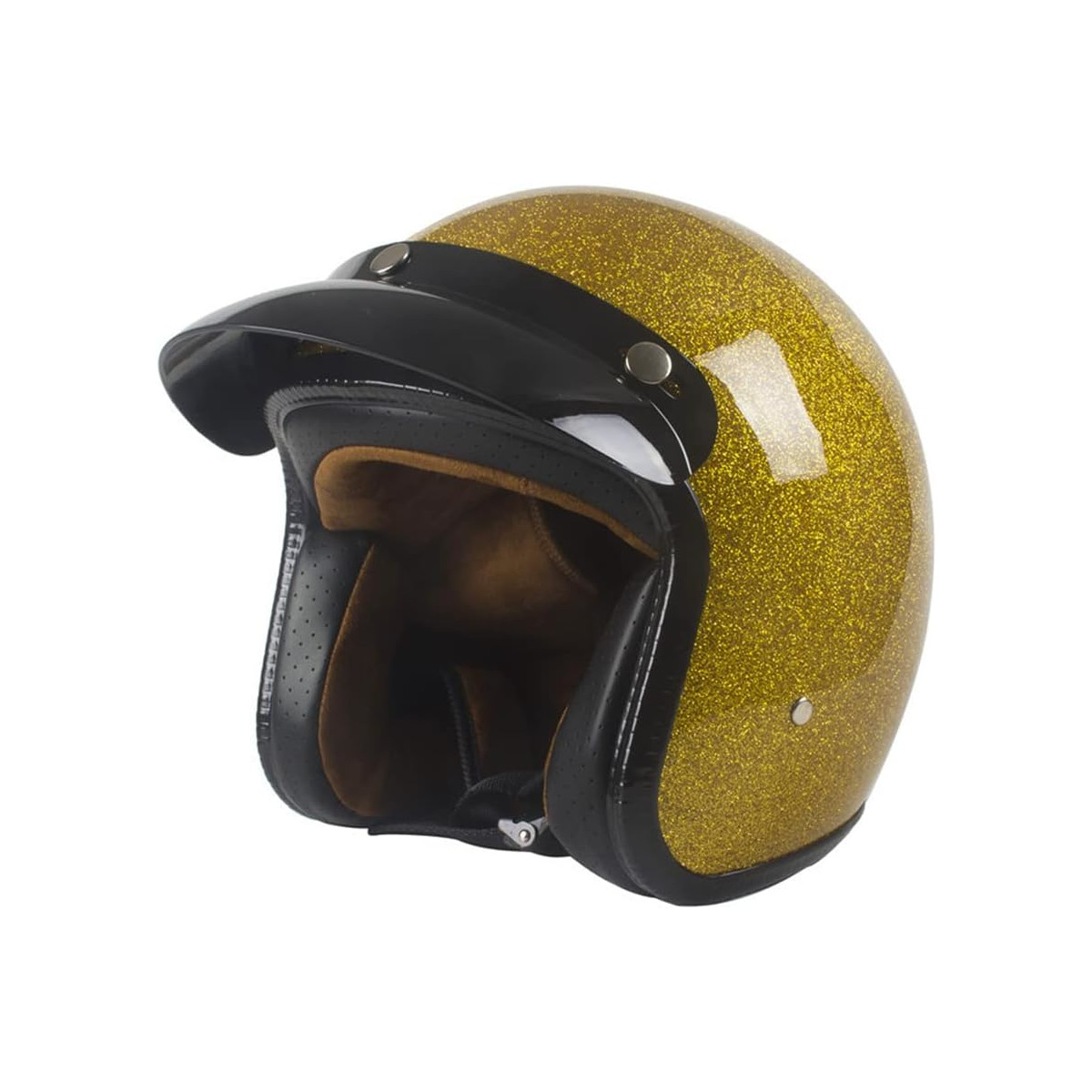 Helm Open Face für Harley Motorrad – GOLD...