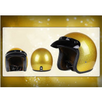 Helm Open Face für Harley Motorrad – GOLD -L/59-60 cm