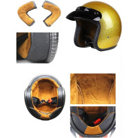 Helm Open Face für Harley Motorrad – GOLD -L/59-60 cm