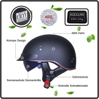 GTX Motorrad Halbhelm Brain-Cap