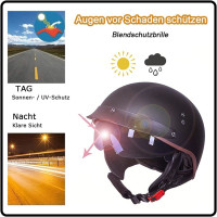 GTX Motorrad Halbhelm Brain-Cap