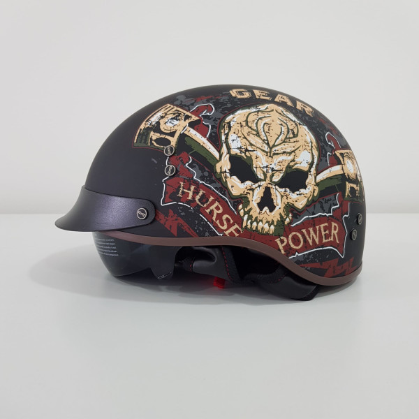 GTX Motorrad Halbhelm Brain-Cap  -Nr 8