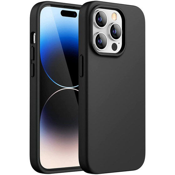 Schwarze Schutzhlle aus Silikon fr  iPhone 16 Pro