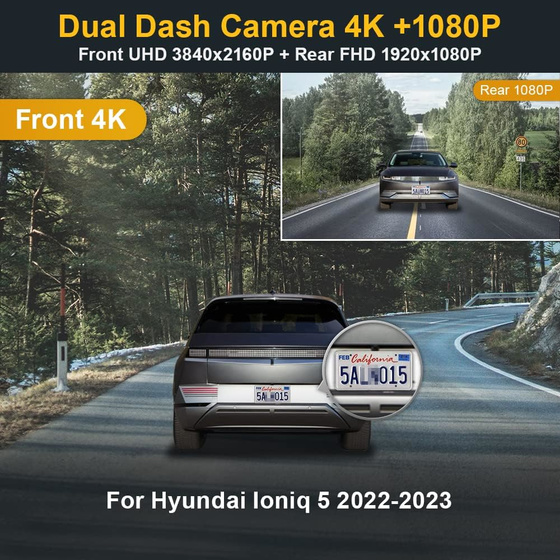 FITCAMX 4K Dashcam fr Hyundai IONIQ 5 2022-2024