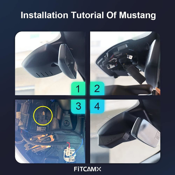 Fitcamx Dashcam ? fr  Ford Mustang (2019-2022)