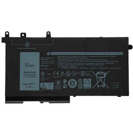 Ersatzbatterie 93FTF 083XPC 4YFVG fr Dell Latitude 5280 5480 5580 5290 5490 5590