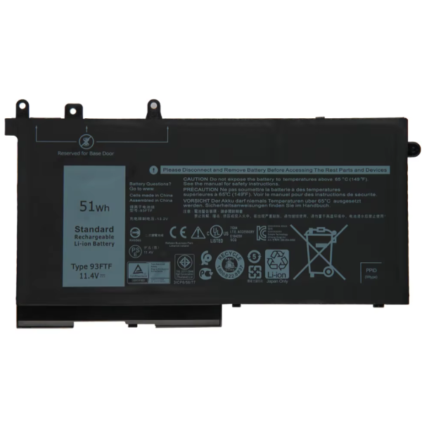 Ersatzbatterie 93FTF 083XPC 4YFVG für Dell Latitude 5280 5480 5580 5290 5490 5590